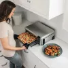 Ninja SP101 Pojedynczy 10 l Wolnostojąca frytkownica powietrzna 2400 W Czarny, Stal nierdzewna