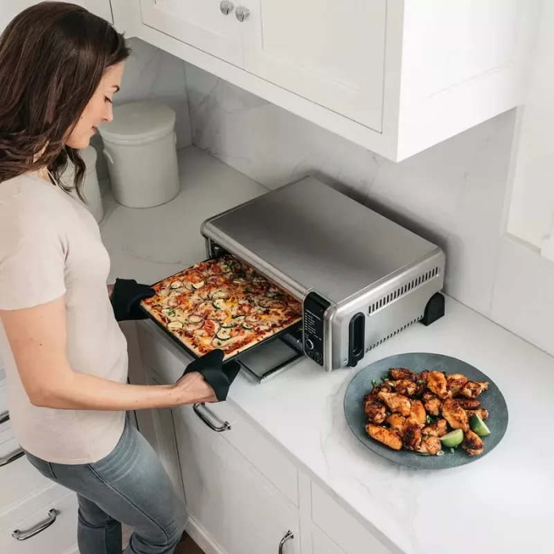 Ninja SP101 Pojedynczy 10 l Wolnostojąca frytkownica powietrzna 2400 W Czarny, Stal nierdzewna