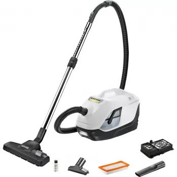 Odkurzacz cylindryczny Karcher DS 6 — na sucho, 650 W, pojemność na kurz 2 l, HEPA 13, promień działania 10,2 m, rura teleskopowa