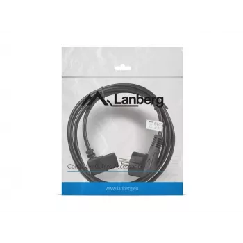 Kabel zasilający LANBERG CA-C13C-12CC-0018-BK, 2 m, złącze C13 do CEE7/7, czarny, kątowe C13