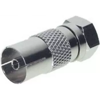 Adapter ShiverPeaks 85321 — przejściówka z gniazda IEC (żeńskie) na wtyk F (męski) do sprzętu TV i RF