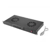 Panel wentylatora LANBERG AK-1502-B, 1U rack, 2 wentylatory, 230V, 38W, 483×44.5×192 mm, czarny