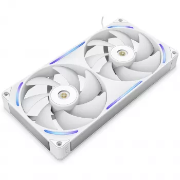NZXT F280X RGB 140mm ARGB wentylatory do obudowy - biały, zestaw 2 szt.