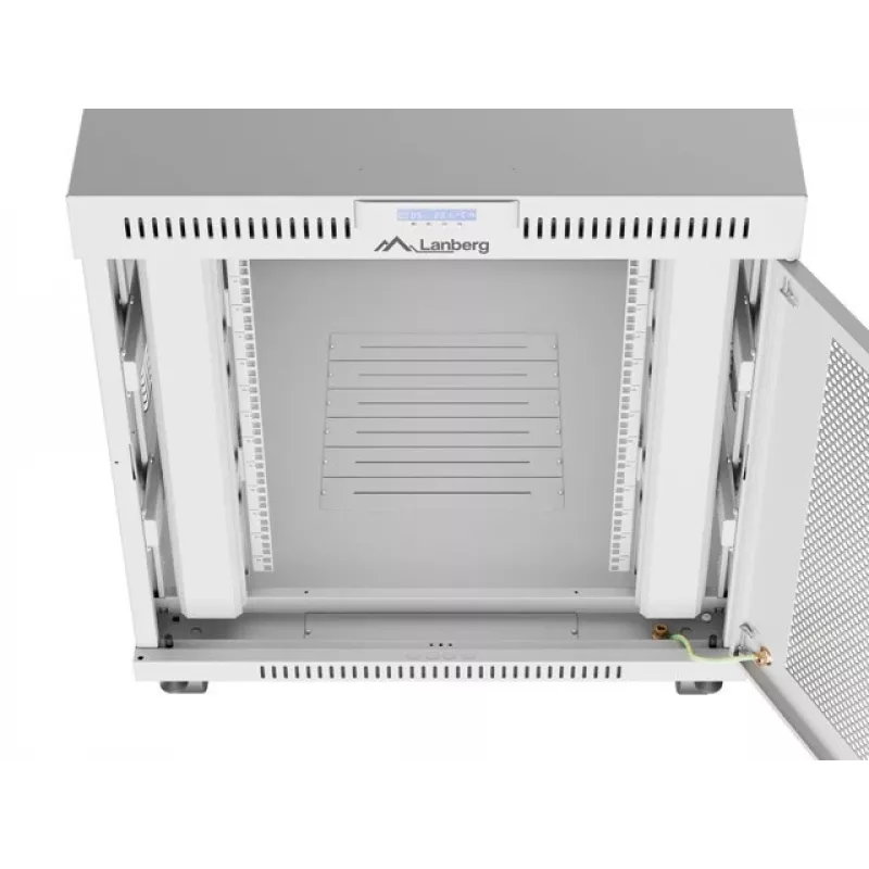 Szafa rack LANBERG FF01-8015-23SL 19 cali 15U, szara, perforowane drzwi przednie