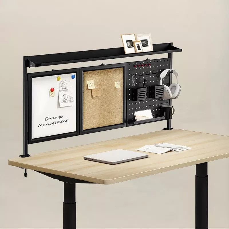 Przegroda biurkowa ergo office ER-300 B, szerokość 1250 mm, maks. obciążenie 10 kg