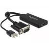 Kabel DeLOCK 0,25m VGA+USB2.0-A/HDMI