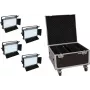Zestaw paneli LED EUROLITE PLL-480 CW/WW 4x z pokrowcem — 4 sztuki, regulowane zimne/ciepłe białe