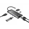 NATEC Fowler Plus USB Type-C Czarny Szary MicroSD SD Hub
