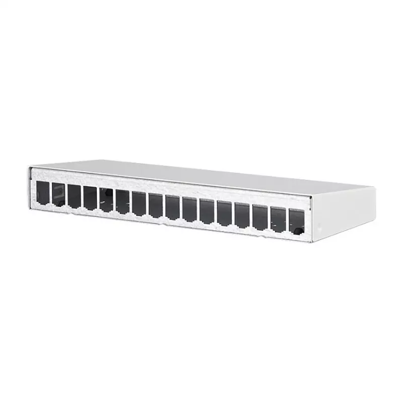 METZ CONNECT BTR E-DAT modul - Installationskasten Netzwerkoberfläche - Pure White, RAL 9010 - 16 Ports (130861-1602-E)