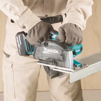 Makita DCS552RTJ przenośna pilarka tarczowa 13,6 cm Czarna, miętowy kolor 3600 RPM
