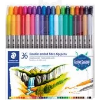 Felt Pen Staedtler 3200 Fine/Extra Bold Multicolour 36 szt.