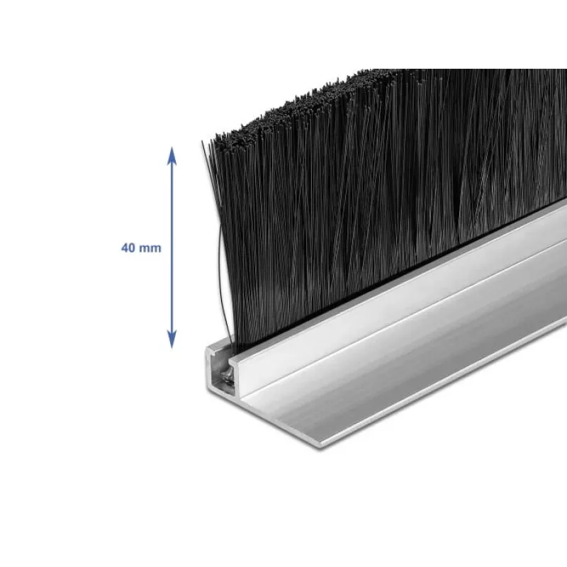 Listwa szczotkowa DeLOCK 66652 40 mm z profilem aluminiowym kątowym