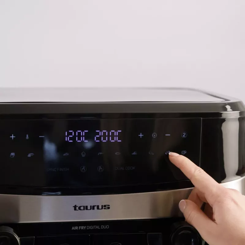 Taurus Air Fry Digital Duo Double 9 L 2200 W Frytkownica beztłuszczowa Czarny