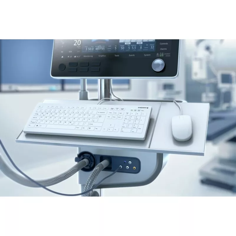 Contour Design Active Key Contour QuickClean Medical klawiatura IP68 Full-Size Wired biały DE C8112