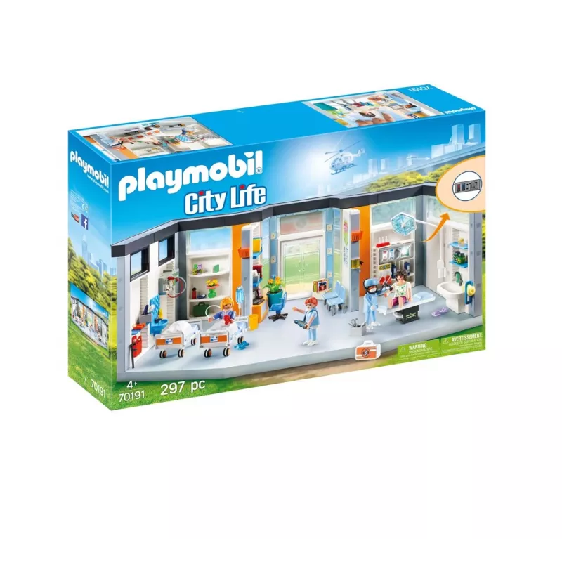 Figurka Playmobil 70191 Umeblowane Skrzydło Szpitalne 297 elementów