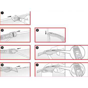 Zestaw skrobaków silikonowych KS TOOLS FUGENFIX 7 sztuk – KS Tools 7 sztuk skrobaków silikonowych do uszczelniania i spoinowania