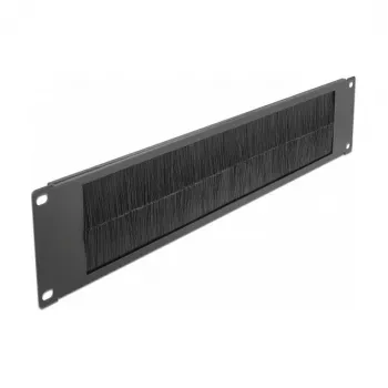 Panel szczotkowy DeLOCK 19 cali kabel Management Brush Strip 2U czarny