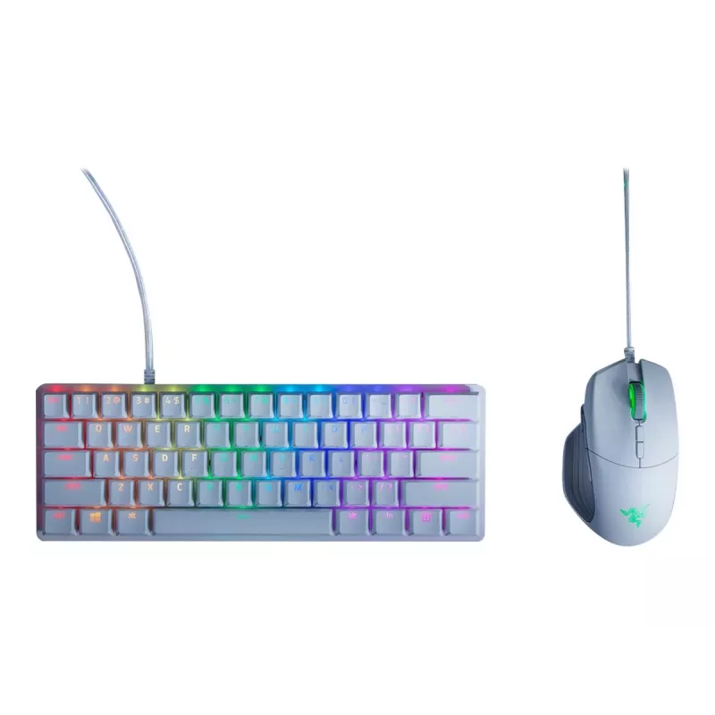 Mechaniczna klawiatura gamingowa Razer Huntsman Mini 60% Biała USB QWERTY US International Przełączniki optyczne