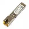 Moduł przełącznika sieciowego MikroTik S-RJ01 — 1× Gigabit Ethernet (RJ-45), 1000 Mbps, przepustowość 1,25 Gbit/s, zasięg transmisji 0,1 km
