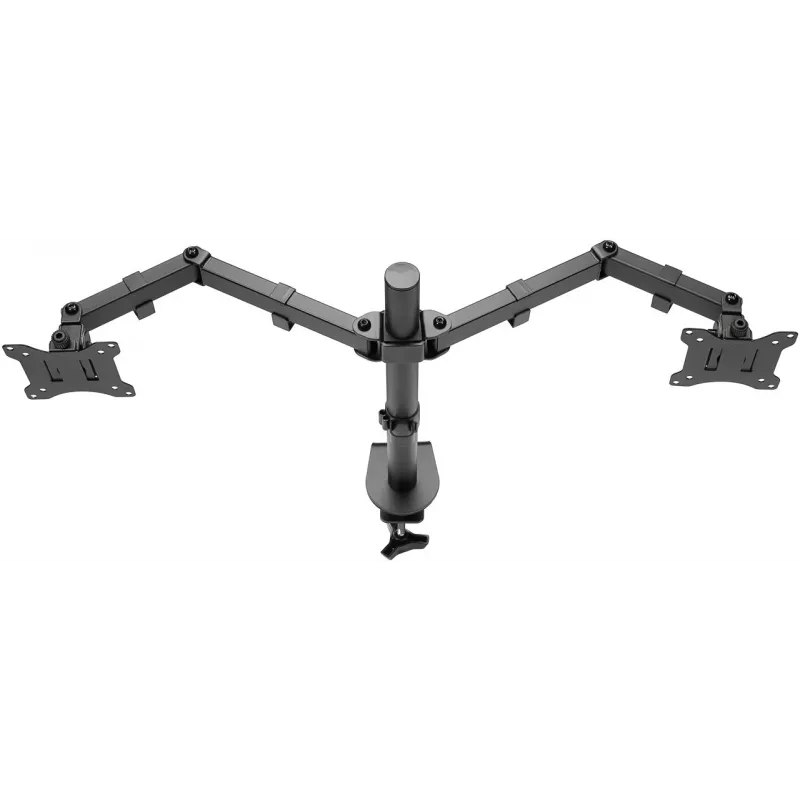 Uchwyt Goobay Monitor Arm Dual Flex - ekran 17-32 cale - montaż na biurko VESA 75 i 100 mm - Obracanie, obrót i pochylanie - regulacja wysokości - maksymalne obciążenie