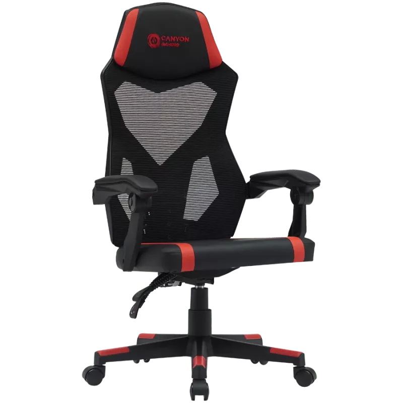 Canyon MCH01 - Flow - ergonomiczny fotel gamingowy - czarno-czerwony