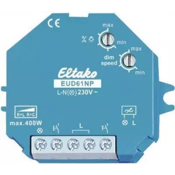 Eltako EUD61NP-230V montowalny ściemniacz i przełącznik niebieski - biały ściemniacz (851932)