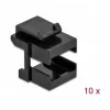 Keystone cover DeLOCK 86806 Czarny for fibre couplers 10 pieces