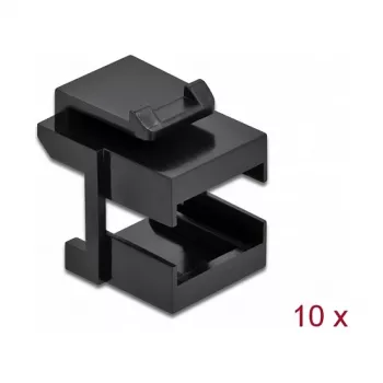 Keystone cover DeLOCK 86806 Czarny for fibre couplers 10 pieces