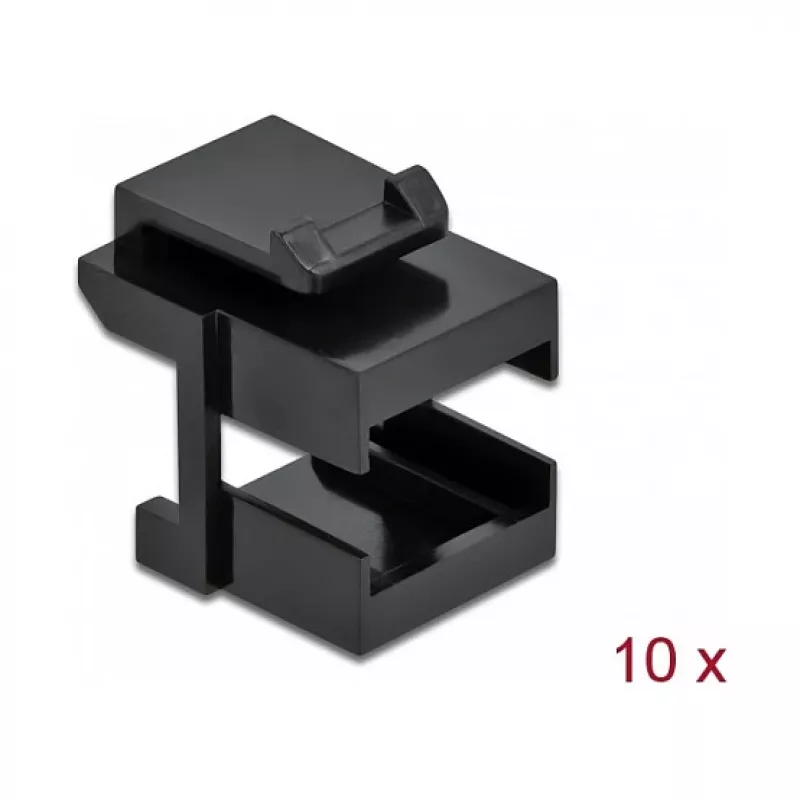 Keystone cover DeLOCK 86806 Czarny for fibre couplers 10 pieces