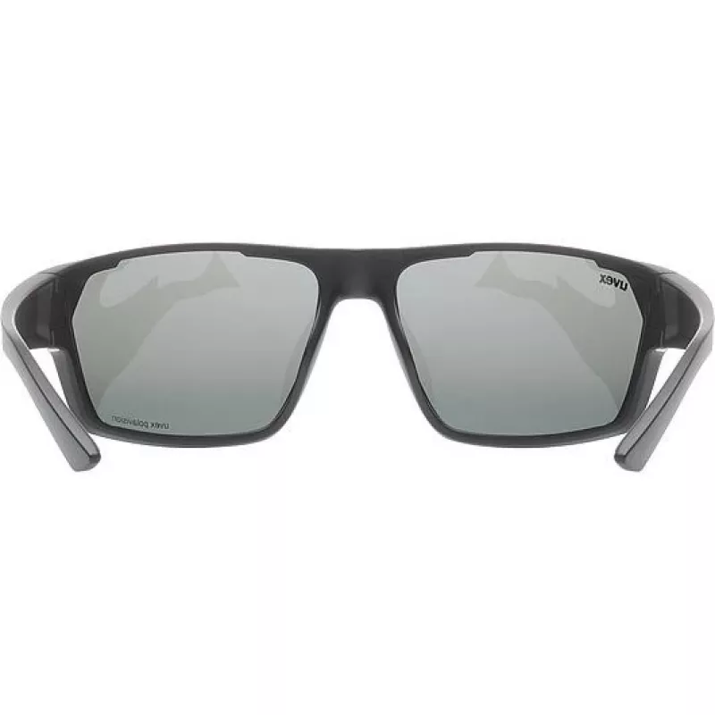 Spolaryzowane okulary przeciwsłoneczne Uvex Sportstyle 233 P - czarny mat/litemirror srebrny
