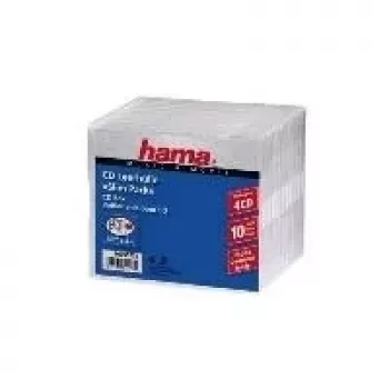 Hama CD cienki Pack 4, opakowanie 10, na 4 płyty, przezroczysty
