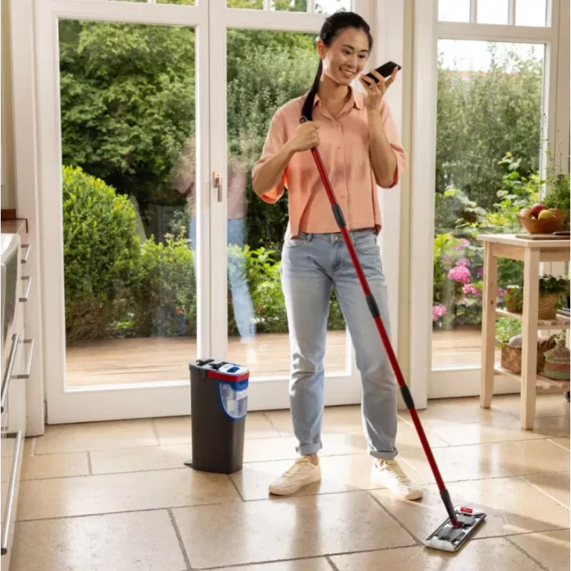 Mop VILEDA Microfibre 1200 ml na mokro, obrotowa głowica 360°, drążek 140,5 cm, zdejmowana głowica do prania w pralce