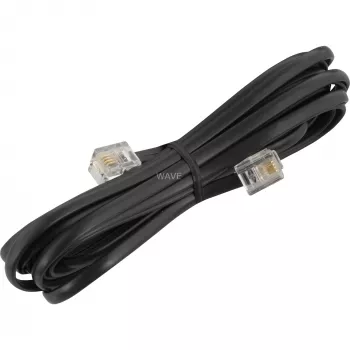 Modularny kabel telefoniczny Goobay 50318 RJ-11 RJ-11 6 m czarny