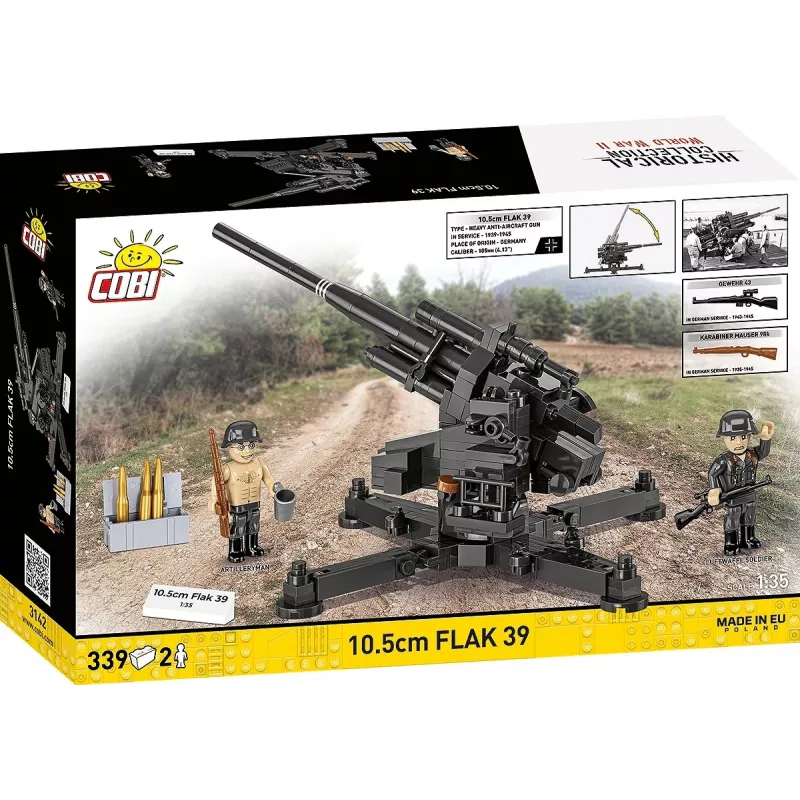 Zestaw konstrukcyjny Cobi Blocks 10,5 cm Flak 39 — 339 elementów