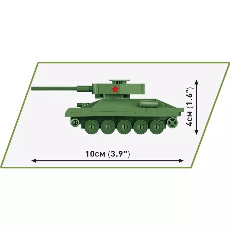 Zestaw konstrukcyjny Cobi czołg T-34-85 — 110 elementów, wiek 6+, zielony