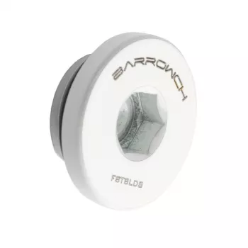 Barrow G1/4 inch Plug FBTBLDS w biały - Króciec zamykający z gwintem G1/4 cala, wykończenie białe