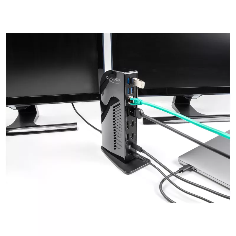 DeLOCK Stacja dokująca USB Type-C Triple Display 4K USB Hub LAN Audio PD 96W