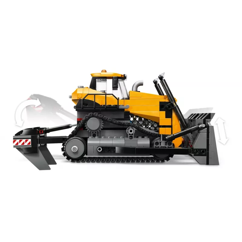 Zabawkowy spychacz budowlany LEGO 60466, seria City, 682 elementy, 3 minifigurki, zalecany wiek 8+, wymiary 120×240×130 mm