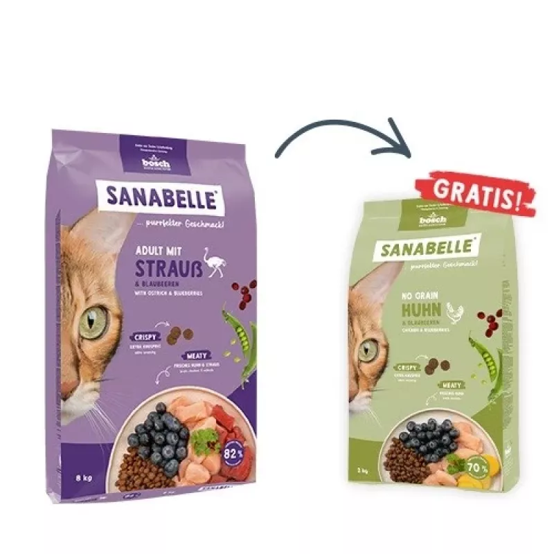 BOSCH Sanabelle Adult Struś & Jagody - sucha karma dla kota - 2kg