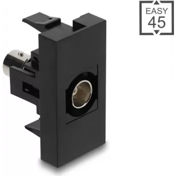 Moduł BNC DELOCK 90960 Easy 45 Czarny — Moduł złącza BNC, kątowy 45°