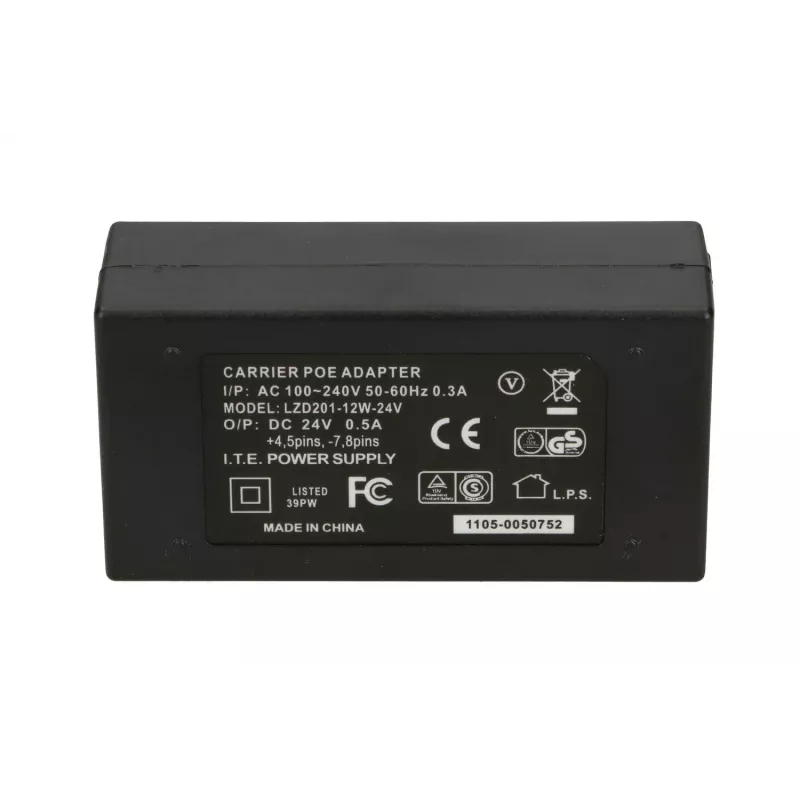 Zasilacz PoE Extralink POE-24-12W 24V 0.5A 12W z kablem AC