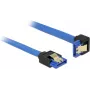 Kabel SATA DeLOCK 85091 0,5m SATA 7-pin Czarny Niebieski
