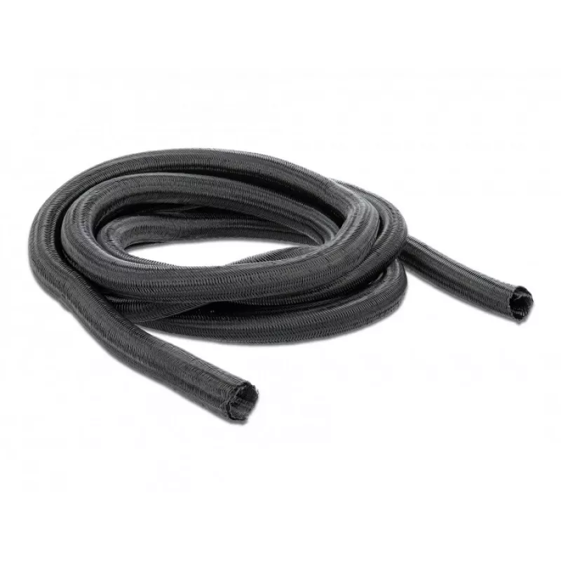 Oplot pleciony DeLOCK 18922 10 m x 13 mm czarny