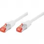 Tecline exertis Connect - Patch-Cable - RJ-45 (M) to RJ-45 (M) - 2 m - SSTP-Cable - CAT 6 - bezhalogenowy - biały (71502W)