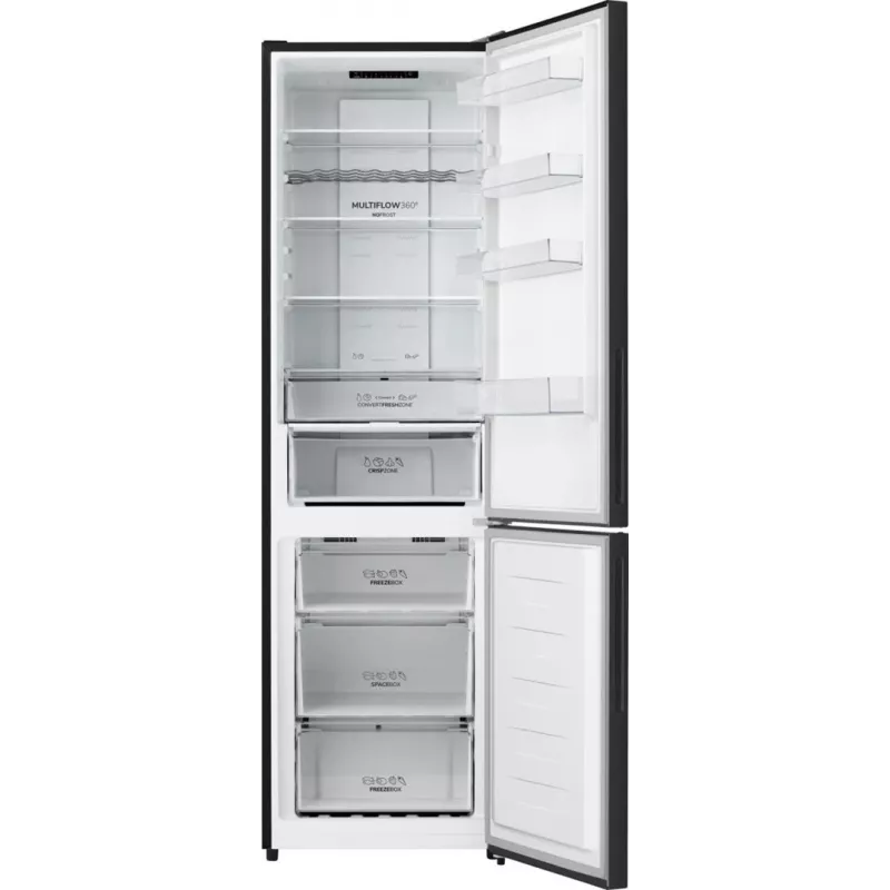 Lodówko-zamrażarka Gorenje NRK620EABG4, wolnostojąca z zamrażarką dolną, 336 L całkowita, 2004 mm wysokość, klasa energetyczna E