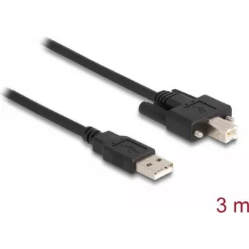 Kabel DeLOCK USB 2.0 Typ-A męski na Typ-B męski ze śrubami 3 m