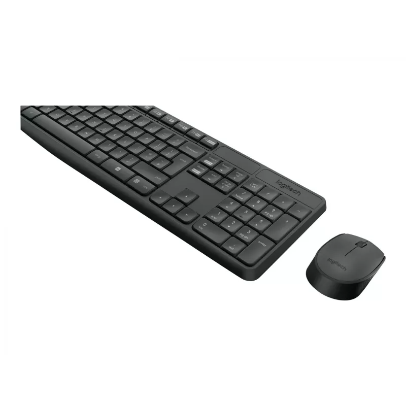 Logitech Keyboard MK235 Wireless KBD+Mouse Grey CZ