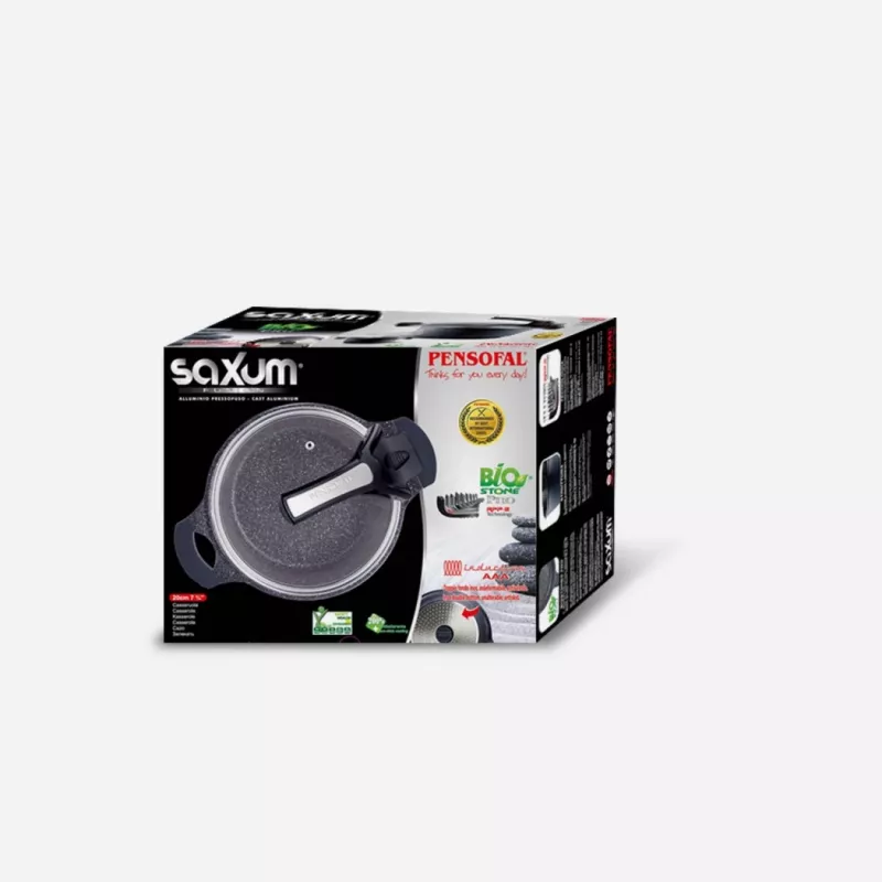 Rondelek Pensofal Saxum 24 cm ze szklaną pokrywką — rondelek Pensofal Saxum 24 cm
