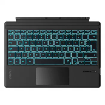 Inateck QWERTZ Klawiatura Bluetooth KB02027 — Czarna, Touchpad, Wbudowana bateria 500 mAh, Bluetooth do serii Surface Pro