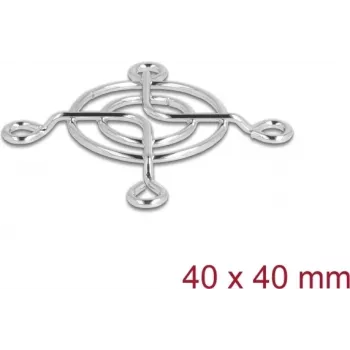 Kratka wentylatora DELOCK 67304 metalowa, 53×53 mm, srebrna — akcesorium do chłodzenia komputerowego